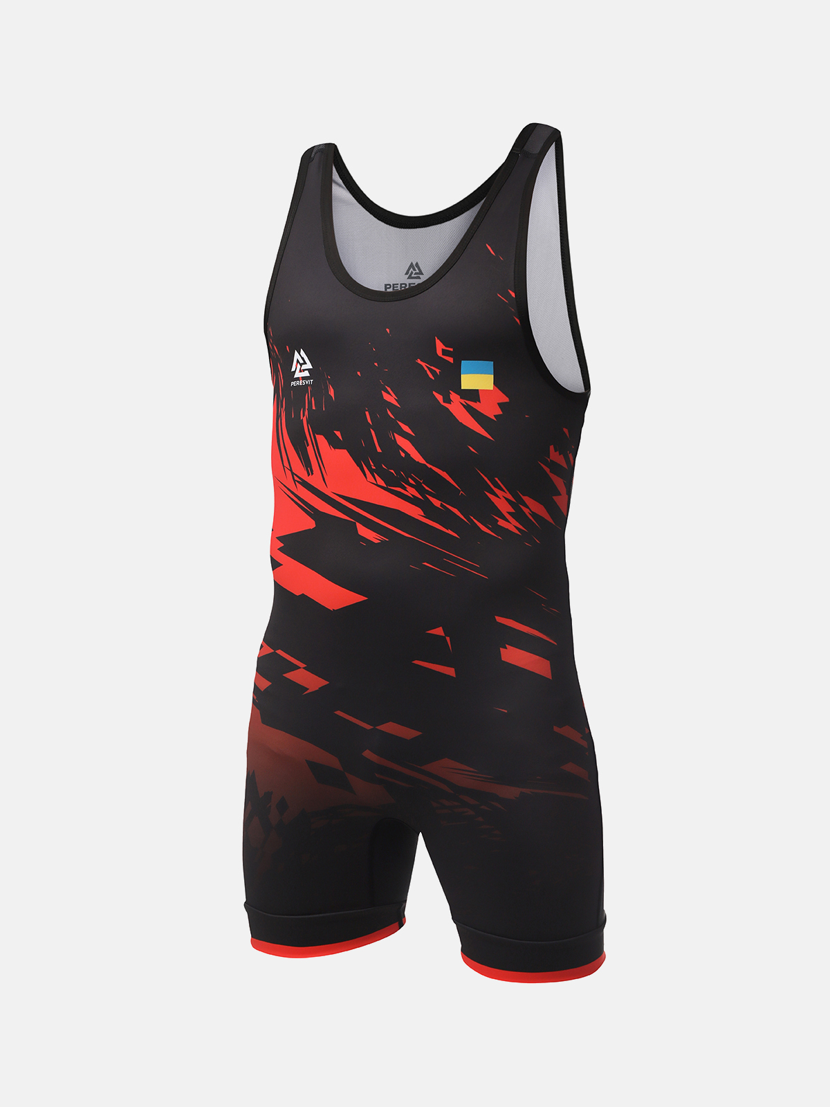 Peresvit Turmoil Adults Wrestling Singlet Red Black, Photo № 3
